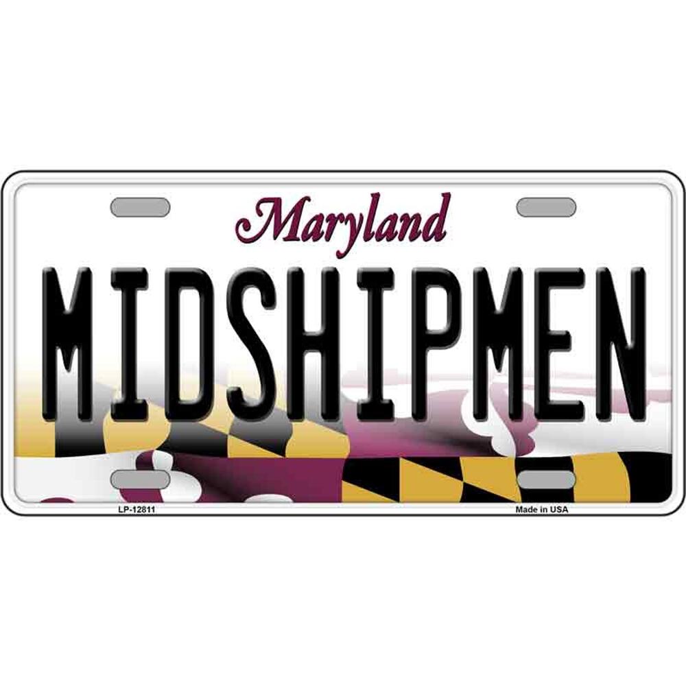 Navy Midshipman License Plate Tag Metal Retro Sign Retro Bar New NCAA